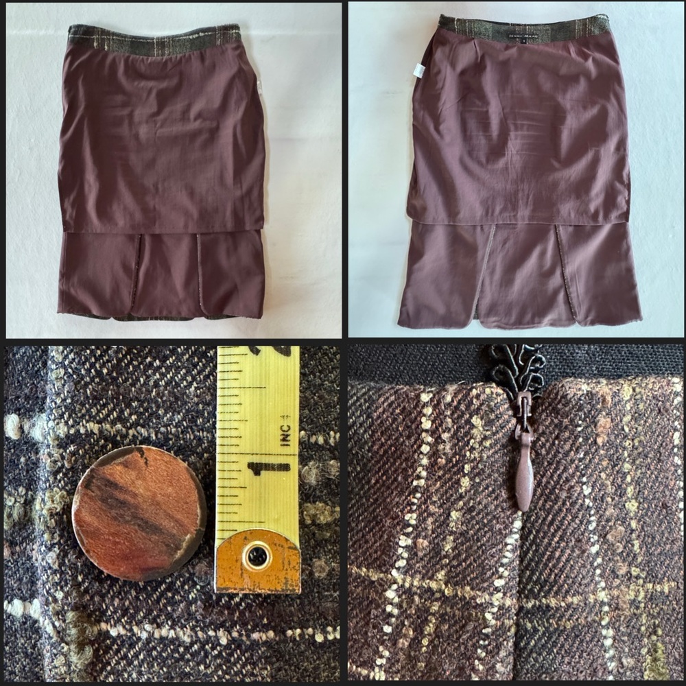 Jenne Maac Plaid Wool Blend Skirt Lined (S) - Picture 10 of 17
